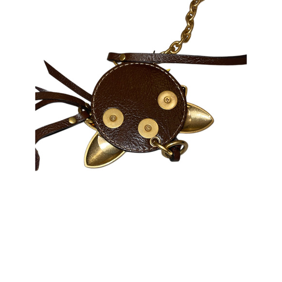 Juicy Couture Bumble Bee & Flower Charm BIG 16" Gold-Tone - Brown & Yellow EUC - Picture 6 of 6